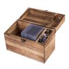 BalterFF Wood Rustic Trading Deck Box Cards Cards Sports Storage Organizer Boxes Holder Compatible With PM TCG Card Box