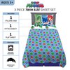 Franco Kids Bedding Super Soft Microfiber Sheet Set, (3 Piece) Twin Size, PJ Masks, MA7908