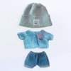 niannyyhouse 7.8in/20cm Plush Doll Stuffed Figures Toys Clothes Hat Floret Sweater Dress up (Gray)