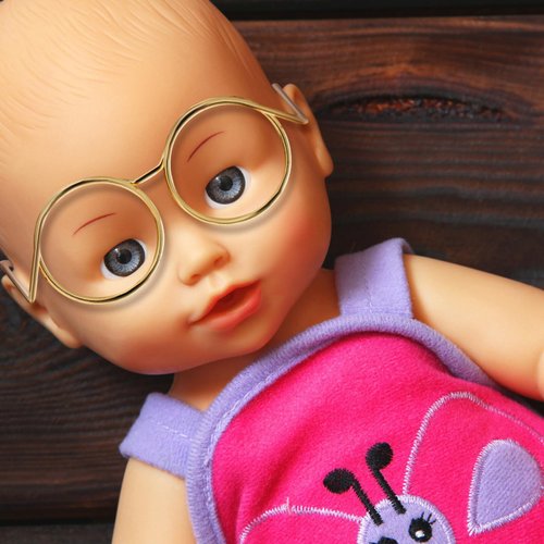 jojofuny 20pcs Doll Glasses Miniature Dress Eyeglasses, Small Doll Costume Glasses, Miniature Round Eyeglasses, for Dolls Pets Costume Accessories Cosplay
