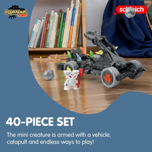 Schleich Eldrador Creatures Action Figure Toys for Boys and Girls, Catapult Truck Set with Mini Creatures, Ages 7+