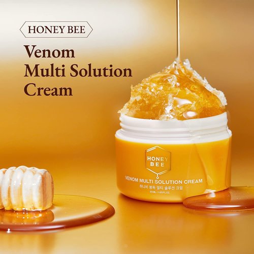 TRUE ISLAND Honey Bee Venom Multi-Solution Cream - All-In-One Daily Face Moisturizer for Sensitive Skin - Hydrating Face Cream w/Bee Venom - Korean Moisturizer Face Cream (1.85 fl oz)