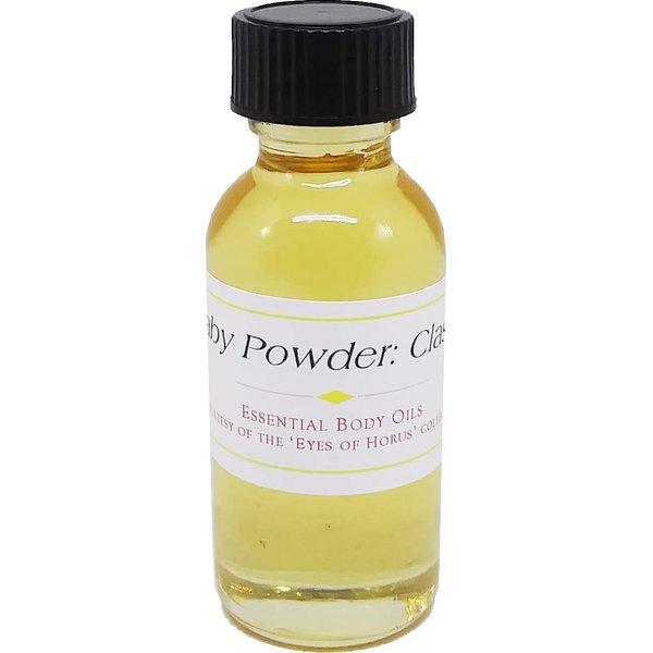 TCEShop Baby Powder: Classic Scented Body Oil Fragrance [Regular Cap - Light Gold - 1 oz.] - ID#31861