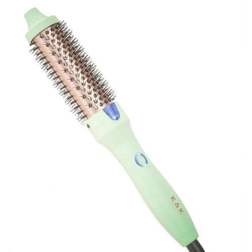 K&K 1.25 Inch Curling Iron with Tourmaline Ceramic Barrel, Professional 1 1/4 Inch Hair Curler up to 356°F Dual Voltage for Traveling, Hair Waving Style Tool, Ionic Thermal Brush