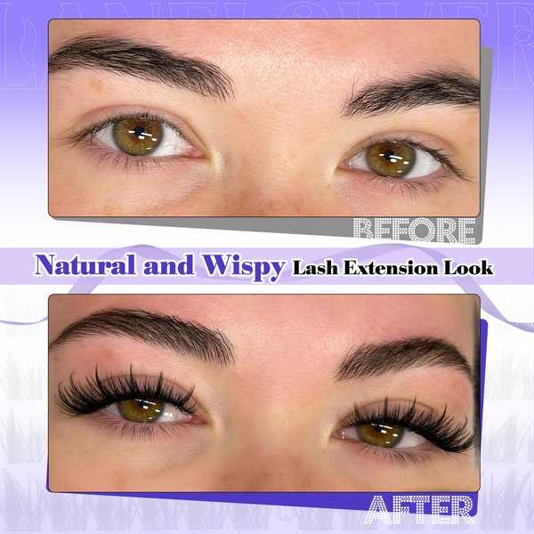 Wispy Lash Clusters Kit Cat Eye Lash Extension Kit Manga Eyelash Extension Kit Spiky Eyelash Clusters C Curl Cluster Eyelash Extensions Kit with Lash Bond and Seal and Lash Tweezers by Lanflower