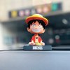 ITUBLE One Piece Bobbleheads Anime Luffy Figure Bobblehead Action Figures Car Dashboard Decorations Accessories Interior Birthday Cake Toppers Phone Holder for Women Men Boys Girls