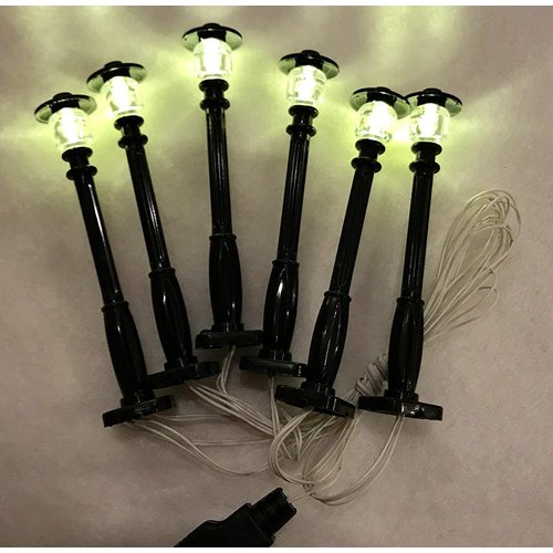 Shining Blocks LED Lighting Kit Black Lamp Posts Street Light 1 x 6 for Lego USB Powered