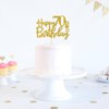 Gold Glitter Happy 70th Birthday Cake Topper, Hello 70, Cheers to 70 Years, 70 & Fabulous Party Decoration