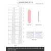 AutyaMee Semi Cured Gel Nail Strips French -20 PCS White Tip Clear Base Gel Nail Stickers | UV Light Required | Gel Nail Wraps, Salon Quality & Easy to Use (A White French Tip)