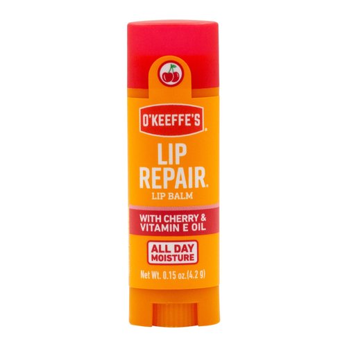 Lip Balm Lip Repair, Cherry & Vitamin E Oil, 0.15 oz (4.2 g), O'Keeffe's