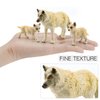 Atralo Service Wild Life Jungle Animal Figure Playsets 3 PCS White Wolf Action Figures Model Toys for Kids Boys Girls
