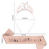 Casoty Rose Gold 30th Birthday Sash and Tiara for Women, 30th Birthday Decorations for Women, 30th Birthday Sash and Tiara Set, 30th Birthday Gifts for Women, Happy 30 Birthday Party Supplies