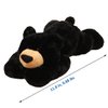 Hronsa Weighted Stuffed Animals, Weighted Bear Stuffed Animal Toy Cute Black Bear Plush Pillow for Adults Boys Girls, 11.8in