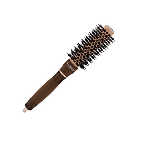 Outanaya 1pc Ceramic Ion Thermal Brush Hair Accessories Women Roller Combs Hot Air Brush Styler and Salon Hair Comb Curling Hair Comb Women’s Suits Aluminum Tube Reel To Rotate