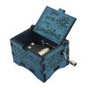 UNIQLED You are My Sunshine Wooden Music Boxes Laser Engraved Hand Crank Classical Wood Sunshine Musical Box Gifts for Birthday Christmas Valentine's Day (Blue Sunshine)