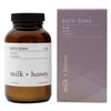 milk + honey Calming Bath Soak No. 8, Moisturizing Epsom Salt Bath Soak with Lavender and Eucalyptus Oils, Soothing and Relaxing Bath Soak, 10 oz