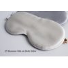 Premium Handcrafted 25 Momme Mulberry Silk Eye Mask for Sleeping (Natural White)