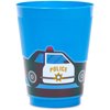 BLUE PANDA 16 Pack Plastic Police Cups for Kids, Car Party Favors for Birthday Party Supplies (16 oz)