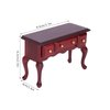 Dollhouse Table DIY Miniature Dollhouse Desk Mini Wooden Furnishings Accessories 3.7 x 2.5 x 1.6in