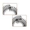 Suoirblss 10PCS Stretch Flexible Hair Combs Headband Tooth Headband Hoop Fashion Stretchy Circle Flexible Comb Teeth Headband Hair Clips Women's Lady (Brown)