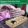 Inslat Montessori Screwdriver Board Set, Wooden Montessori Toy Tool for 3 4 5 Year Old Kids, Educational Screw Board Sensory Learning Toys STEM Fine Motor Skills Toys