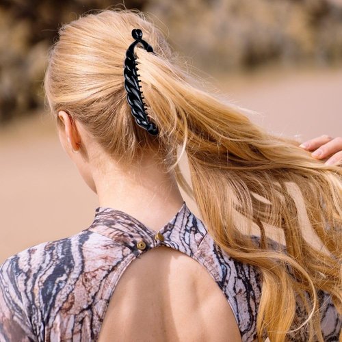 24 Pieces Banana Clips Set - Hair Accessories with 11/16/23/24 Teeth Twist Side Combs for Ponytails, Plastic for Women and Girls