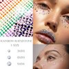 1250 PCS Self Adhesive Rhinestones Stickers Rainbow Gems for Face Hair Nail Glitters Jewels Bling Diamond Stickers for Makeup Nail Art Festival Decorations Cell Phone DIY Crafts (3/4/5mm)