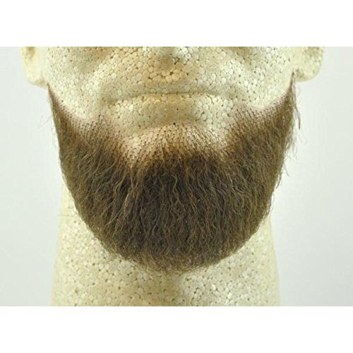 Full Chin Beard MEDIUM BROWN - 100% Human Hair - Spirit Gum Included - no. 2023 - REALISTIC! Reusable!