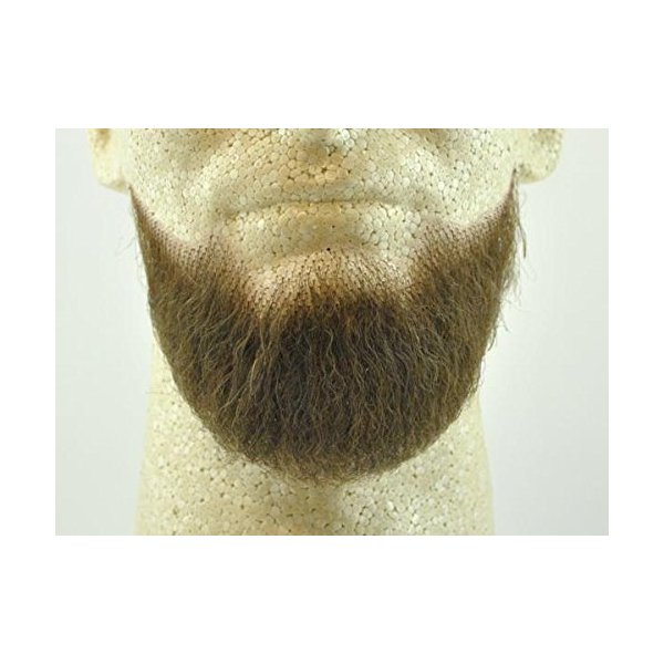 Full Chin Beard MEDIUM BROWN - 100% Human Hair - Spirit Gum Included - no. 2023 - REALISTIC! Reusable!