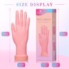Buqikma Nail Practice Hand for Acrylic Nails, Mannequin Hand for Nails Practice, Flexible Bendable Fake Hand Manicure Nail Practice Hand 1Pcs