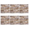 MECCANIXITY Dollhouse Floorboards 4 x 4 Inch Gray Rectangle Dollhouse Wallpaper and Flooring for Dollhouse Accessories 6 Pcs