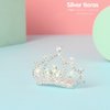 Yean Princess Crown Comb Mini Crystal Tiara Hair Comb Silver Rhinestone Tiara Birthday Party Favors Decorations and Accessories for Girls (Silver)