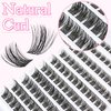 SLSXNL Lash Clusters Eyelash Extensions,D Curl Natural Eyelash Clusters 8-16MM,Wispy Cluster Lashes 8mm 10mm 12mm 14mm 16mm 120pcs Thin Band False Eyelashes