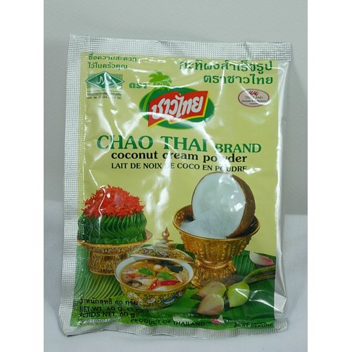 (2 Oz.) Thai Coconut Cream Powder for Cooking Food Curries, Ice Cream, Cookie Cake, Satay, Jelly, Kari 60g