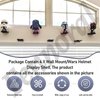 Fennoral 4 Pack Wall Mount/Wars Helmet Display Shelf for Lego Star Wars Helmet Compatible with All Standard Lego Helmets, Sturdy and Sleek - Black