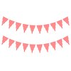 VILIFEVER 2 Pieces Red and White Checkered Banner, Double Sided Red Gingham Pennant Banner for BBQ Picnic Theme Baby Shower Birthday Party Decorations Supplies