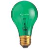 Satco S6081 25 Watt A19 Incandescent Light Bulb, Transparent Green