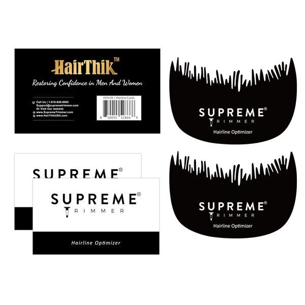 HairThik 4 Pack Hair Line Hair Fiber Applicator Cards | Line Up & Natural Hair Enhancement Tool | Compatible with All Hair Fibers - Ideal for Head & Beard Use | HFH/4X