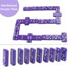 Vovotuzzi Dominos Set for Adults, Thick Purple Domino Double 6, Dominoes Set for Adults and Kids 28 Marbleized Purple Tiles Domino Set in Travel Leather Case, Classic Board Game