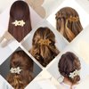 6Pcs Flat Hair Clips, French Concord Flat Hair Clips for Women Girls, 2 Styles Claw Clips for Thick Thin Hair, Matte Non-slip Hair Clips for Wedding Prom Party Hair Decorations