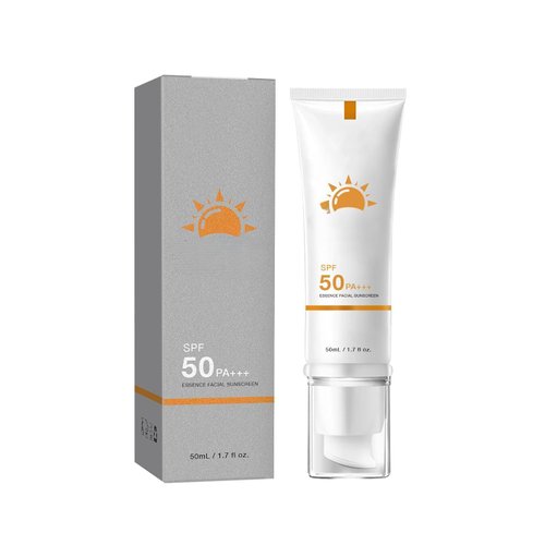 Face Sunscreen, SPF 50 Moisturizing Face Cream, Moisturizing Sun Essence Leaf Non-Stick Feeling Travel Sunscreen, No Sticky Feeling (1pc)