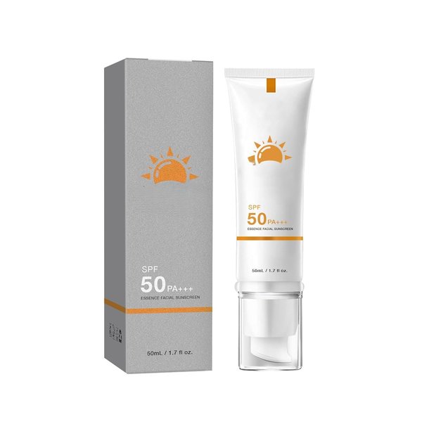 Face Sunscreen, SPF 50 Moisturizing Face Cream, Moisturizing Sun Essence Leaf Non-Stick Feeling Travel Sunscreen, No Sticky Feeling (1pc)
