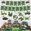 Yoyuspy Camo Birthday Party Decorations - 13PCS Army Birthday Party Decorations Set Camo Happy Birthday Banner Hanging Swirls Honeycomb Centerpieces Decor Military Theme Party Supplies for Boys