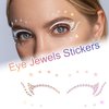 OIIKI 3 Sheets Eye Gems Stickers, Acrylic Face Makeup Rhinestones, Colorful Star Pearl Gems Eye Face Jewels, Halloween Glitter Eye Tattoo Stickers for Women Girls for Parties, Festivals