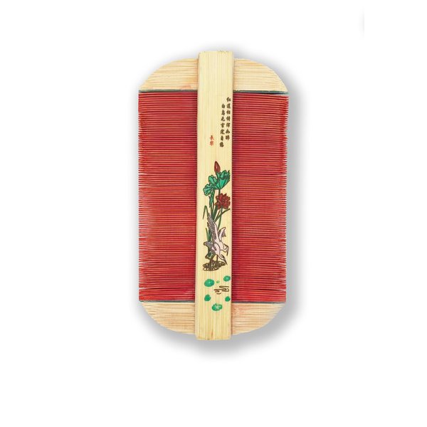 Comb Bamboo grate comb Lice comb dandruff comb Vintage comb beard comb hair combs Super dense tooth comb Children comb (red)