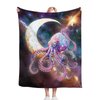 Octopus Blanket Fleece Soft Warm Plush Octopus Moon Galaxy Throw Blanket Lightweight Plush Fuzzy Cozy Funny Octopus Animal Blanket for Lover Kids Adult Suitable for Couch Sofa Bed 50"X40"