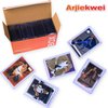 Arjiekwei 3"X4" Card Sleeves Top Loads for Cards, Baseball Card Protectors Hard Plastic, Premium Toploads for Trading Cards, Card Holder for Sports Football Game Cards (100 Hard Sleeves)