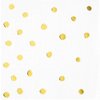 Creative Converting White and Gold Foil Dot Beverage Napkins, 16 Count