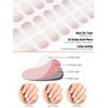 EBANKU 32PCS Cured Gel Nail Strips Real Nail Polish Strips Wraps Long-Lasting Waterproof Gel Nail Polish Wraps Full Wrap Gel Nail Art Stickers UV/LED Lamp Required (Gradient Pink White)