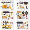 24 Sheets Make Your Own Construction Stickers Make A Face Stickers for Kids Toddlers with Trucks DIY Craft Stickers Kids Truck Themed Birthday Truck Party Supplies